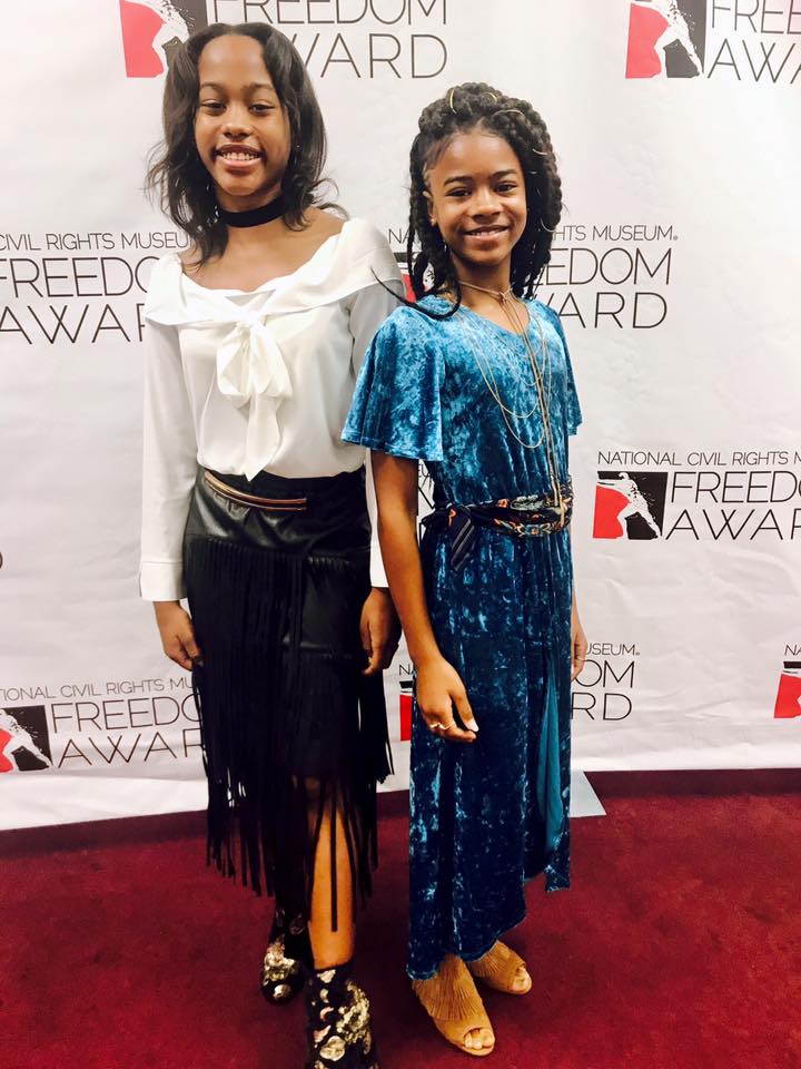  Madison Star and Mallory Iyana at the National Civil Rights Museum’s Student Forum Freedom Awards
