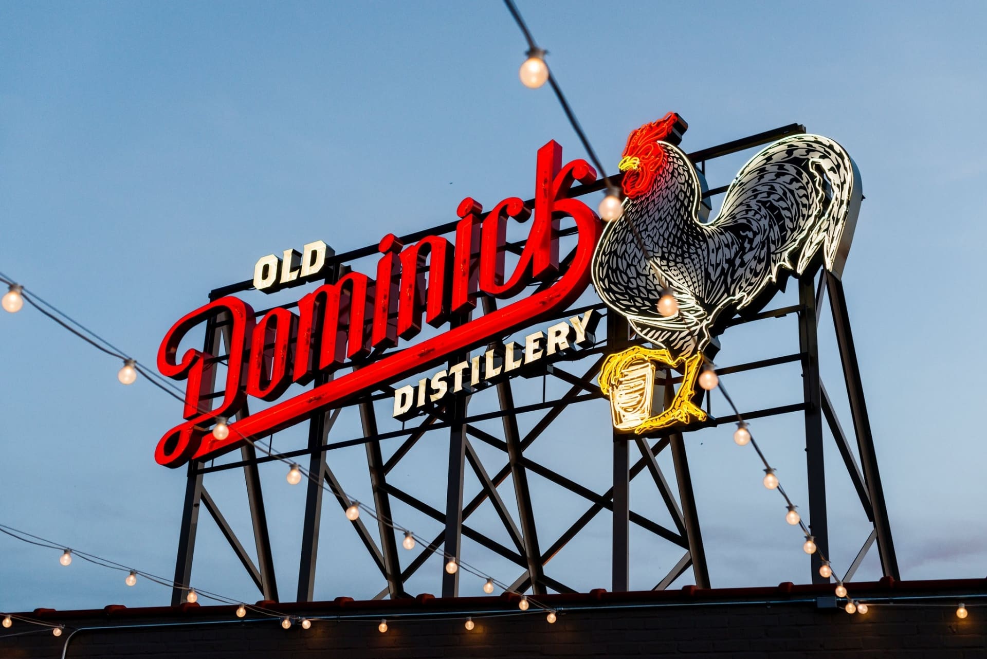 The Old Dominick Distillery sign
