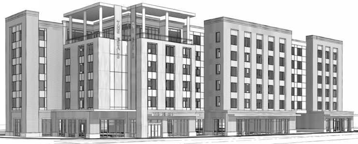 Redesigned hotel would rise over Beale’s east end, renderings show