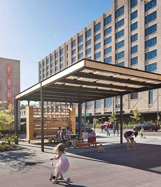 Outside Crosstown Concourse