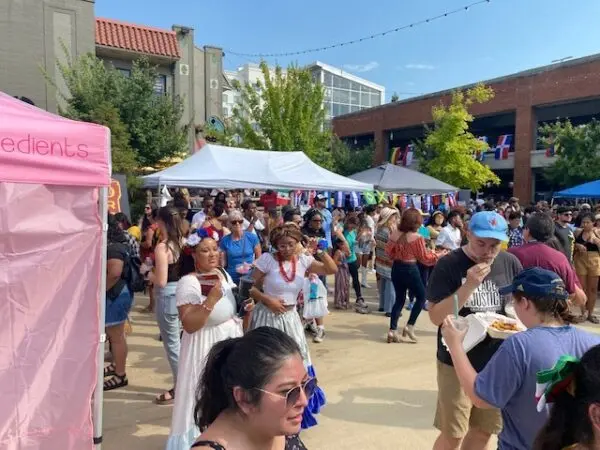 Outside of a local festival