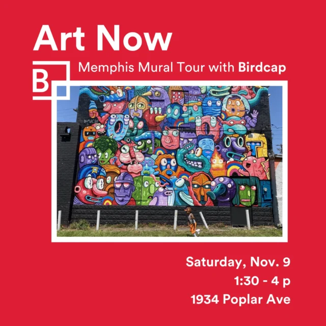 Dive into the vibrant Memphis art scene with a Memphis Mural tour!

Tomorrow, join The @brooksmuseum for an exclusive guided bus tour led by muralist @birdcap starting at The Memphis Brooks Museum of Art with refreshments and a special discussion between Birdcap and curator Patricia Daigle. This immersive experience includes a tour of three iconic murals, where Birdcap will share insights on each artwork!

Join Art Now today to be part of this community dedicated to supporting local artists. Membership offers you insider access to tours, talks, and more, all while supporting Memphis’s creative pulse.

Don’t miss out on this unique journey! Learn more at the link in our bio.