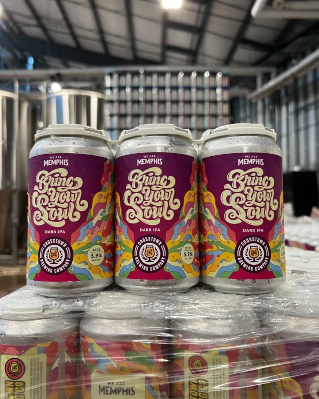 Today’s the big day! 🍻 We Are Memphis is proud to collaborate with Crosstown Brewing Company to create ‘Bring Your Soul’ Dark IPA—a beer that captures the heart and spirit of Memphis. Come celebrate this special release today from 5-9 PM at the Crosstown Brewing Taproom with DJ sets from @shelbywordsmith and @qemmy_, good vibes, and, of course, great beer! Be one of the first 100 guests (21+) to grab a beer on us! #BringYourSoul